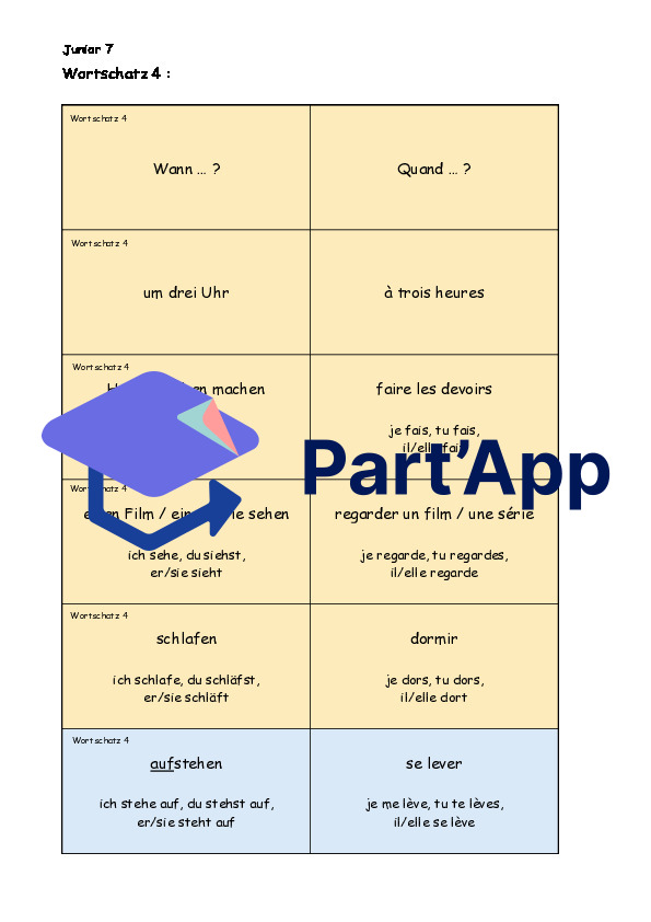 Cartes de vocabulaire Junior 7_10