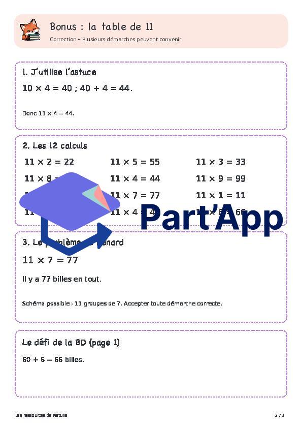 🦊 Les astuces des renards — 11. Table de 11 : dix fois plus une fois | 1 CHF 🦊_34