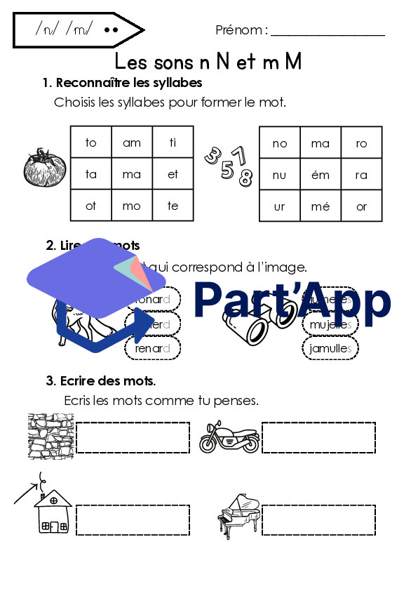Fiches de sons N/M avec les nouveaux MER 3H_3