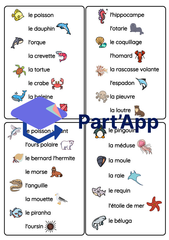 Jeu des doubles des animaux marins_2