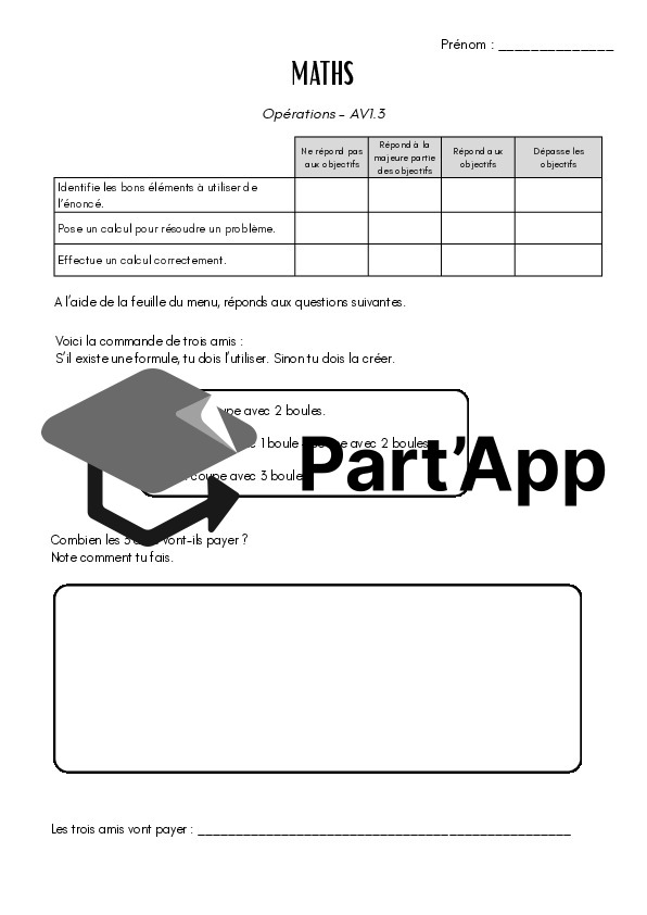 Evaluation maths 4H - Opérations AV1.3_2