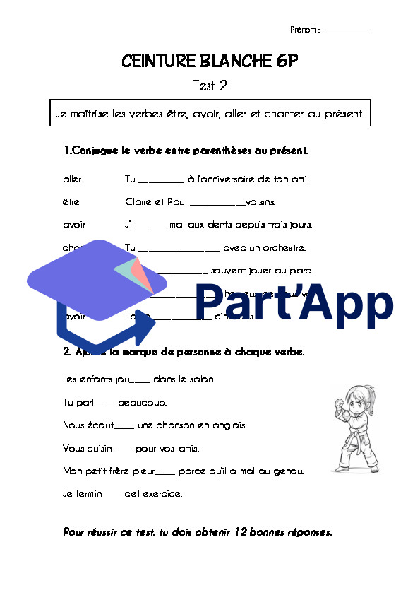 Ceintures de conjugaison 6H_4