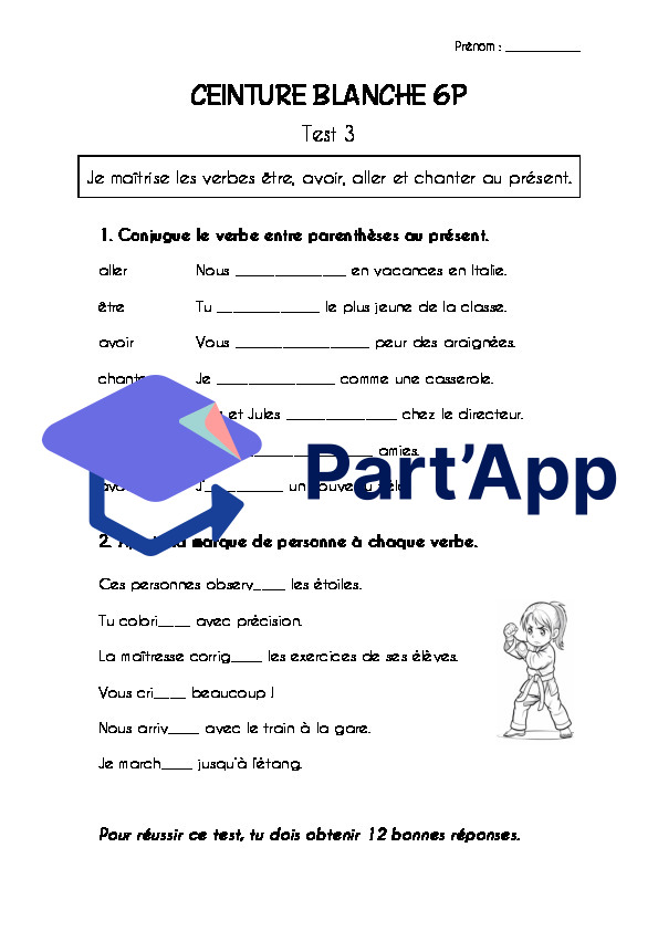 Ceintures de conjugaison 6H_5