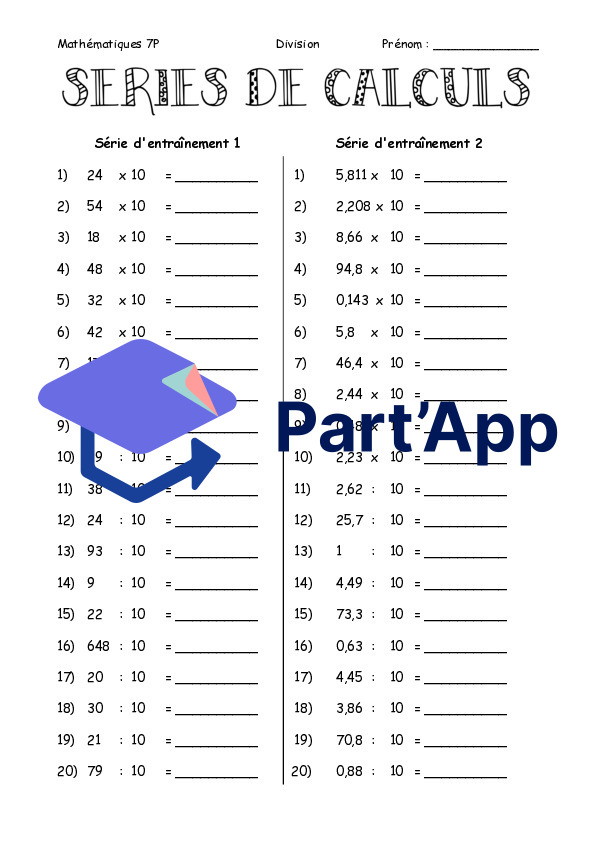 Calcul mental - Multiplications et divisions par 0,1 / 10 / 100 / 1000_4