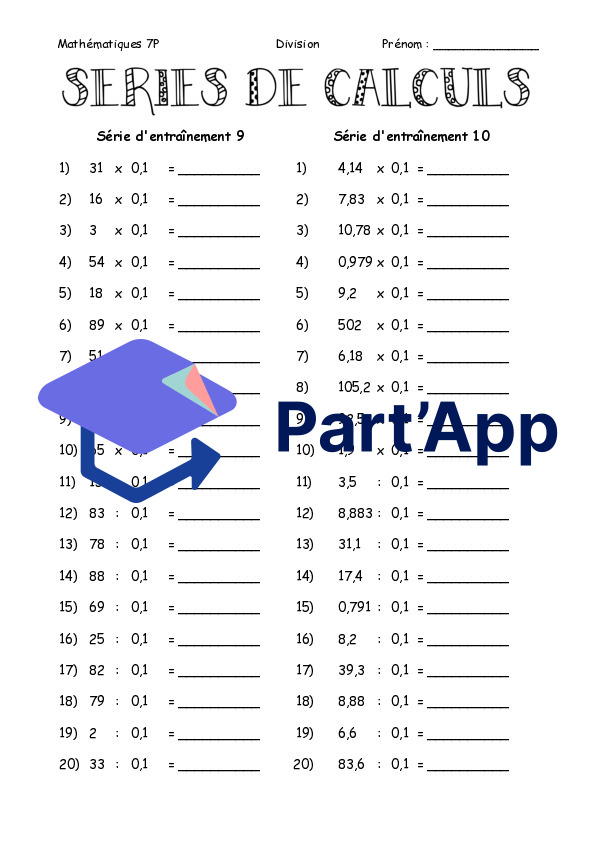 Calcul mental - Multiplications et divisions par 0,1 / 10 / 100 / 1000_8