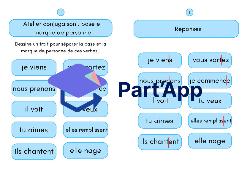 Français 5e - Module 2 - Jeu de conjugaison : base et marque de personne_2