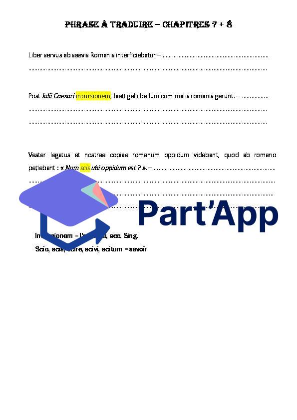 Latin Forum 9H_Phrases à traduire_Vocabulaire chapitres_7-8_2