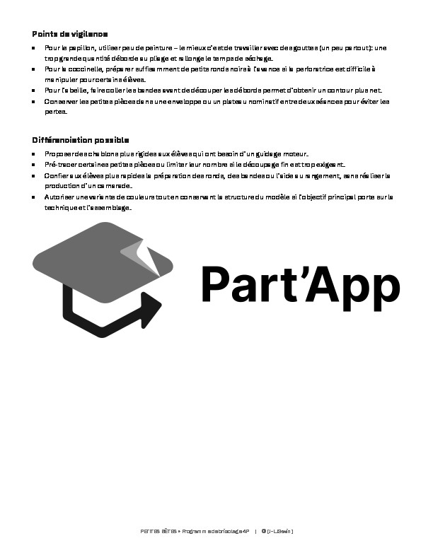 Petites bêtes – Programme de bricolage 4P_7