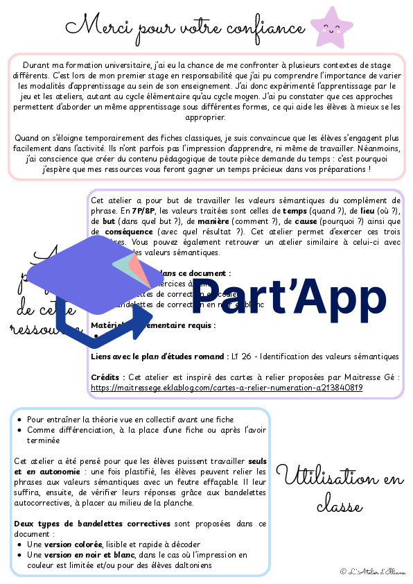 Planches à relier : Valeurs du complément de phrase (manière, cause, conséquence)_3