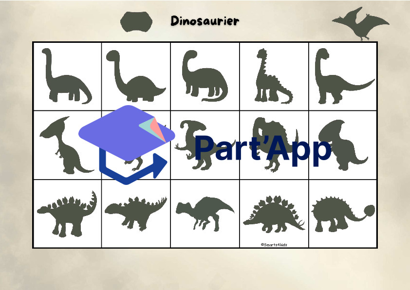 🦕 Dossier velcro dinosaures Silhouettes & Memory_5