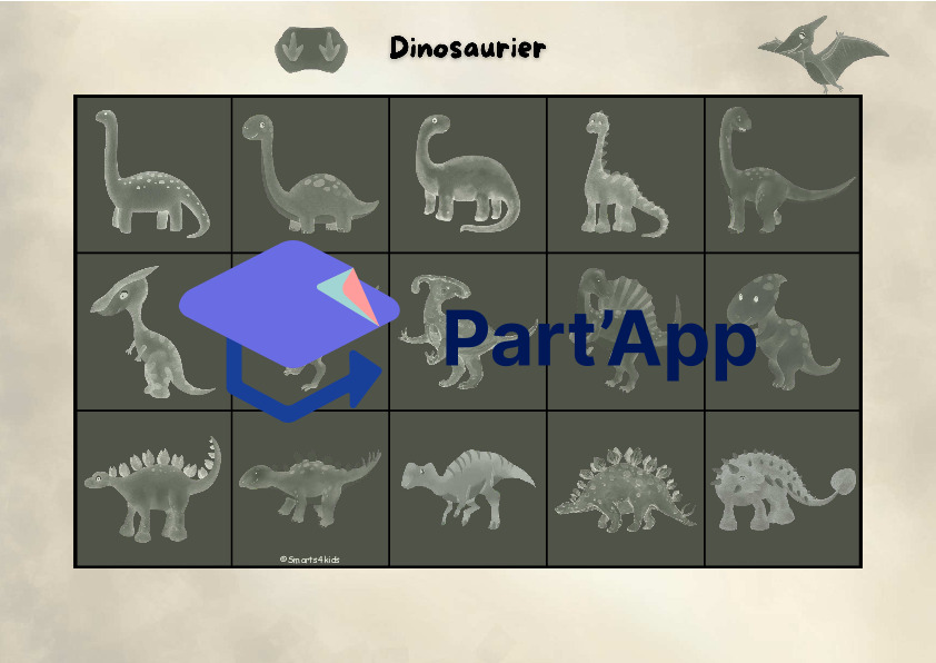 🦕 Dossier velcro dinosaures Silhouettes & Memory_6