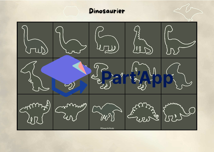 🦕 Dossier velcro dinosaures Silhouettes & Memory_8