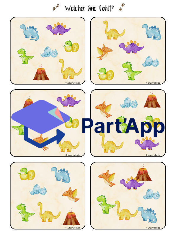 🦕 Jeu des dinosaures Qu'est-ce qui manque ?_6