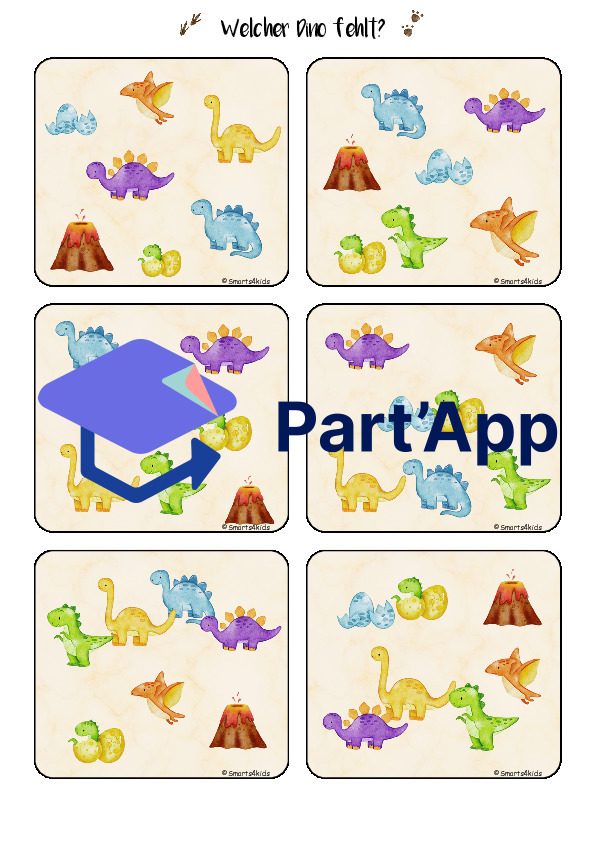 🦕 Jeu des dinosaures Qu'est-ce qui manque ?_7