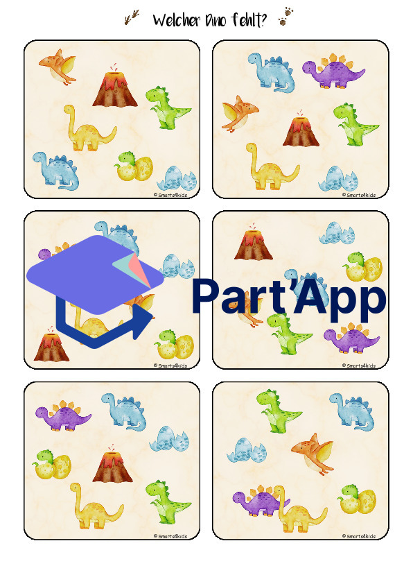 🦕 Jeu des dinosaures Qu'est-ce qui manque ?_8