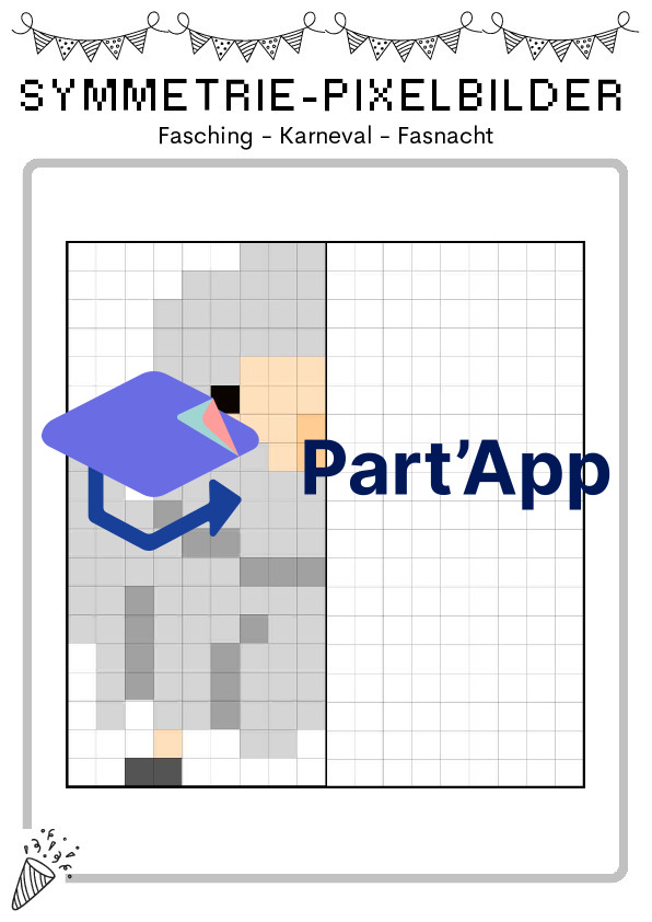 Pixelbilder: Fasnacht - Pixel-Art und Symmetrie_5