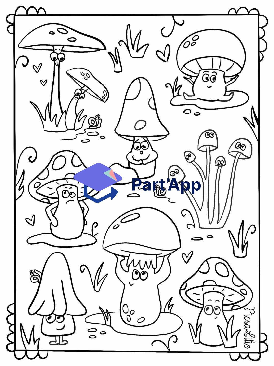 Coloriage champignons_2
