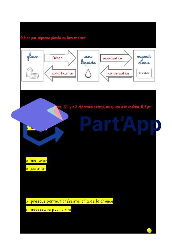 Evaluation -> TS CE, Les états de l'eau - 4H_7