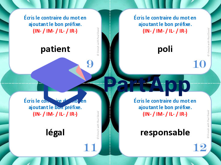 Antonymes formés par préfixes - 32 CÀT_4