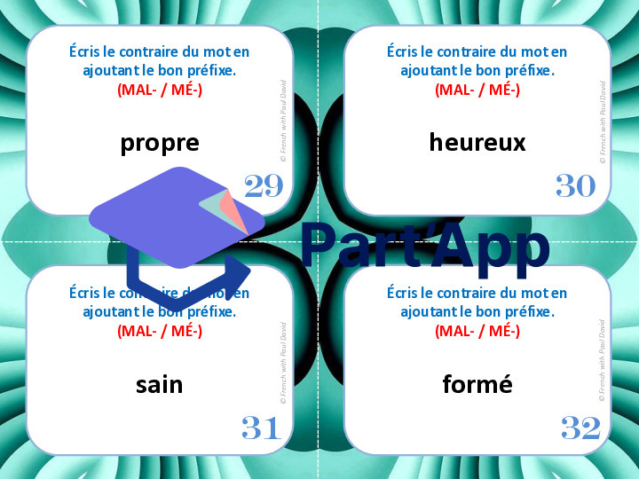 Antonymes formés par préfixes - 32 CÀT_9