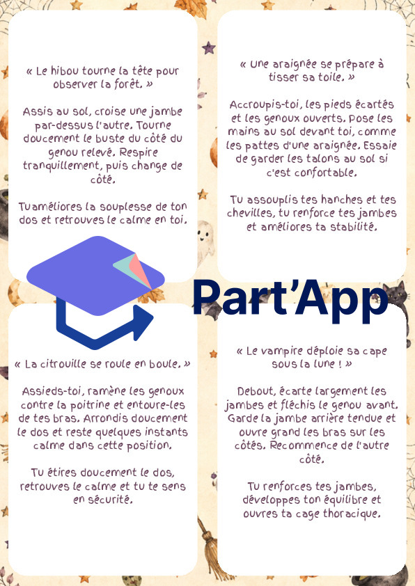 Yoga d'Halloween, exercices en mouvement pour comprendre et  apprivoiser la peur_9