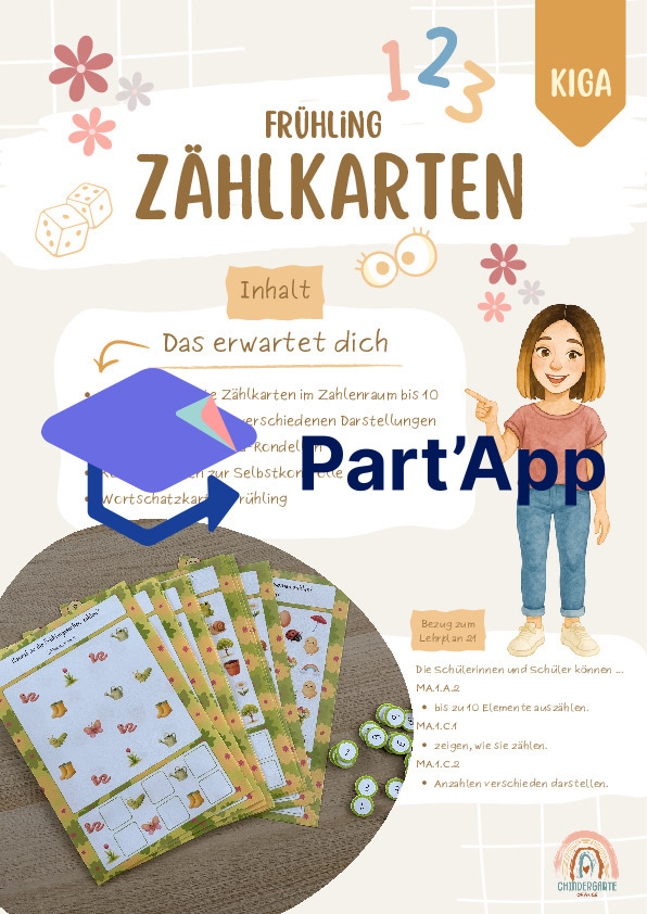 Zählkarten zum Frühling_2