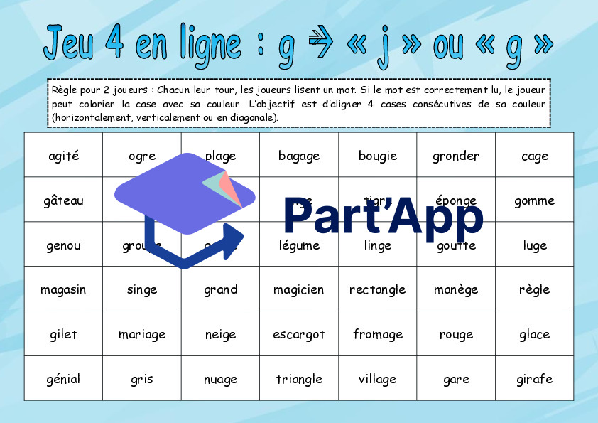 Jeu 4 en ligne : la lettre g qui chante j/g (temps 4)_10