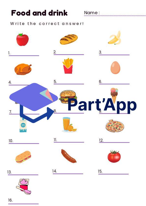 Anglais - Vocabulary Food and Drink_2