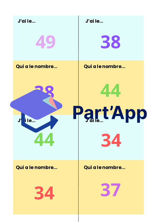 J'ai...qui a... nombres jusqu'à 50_10
