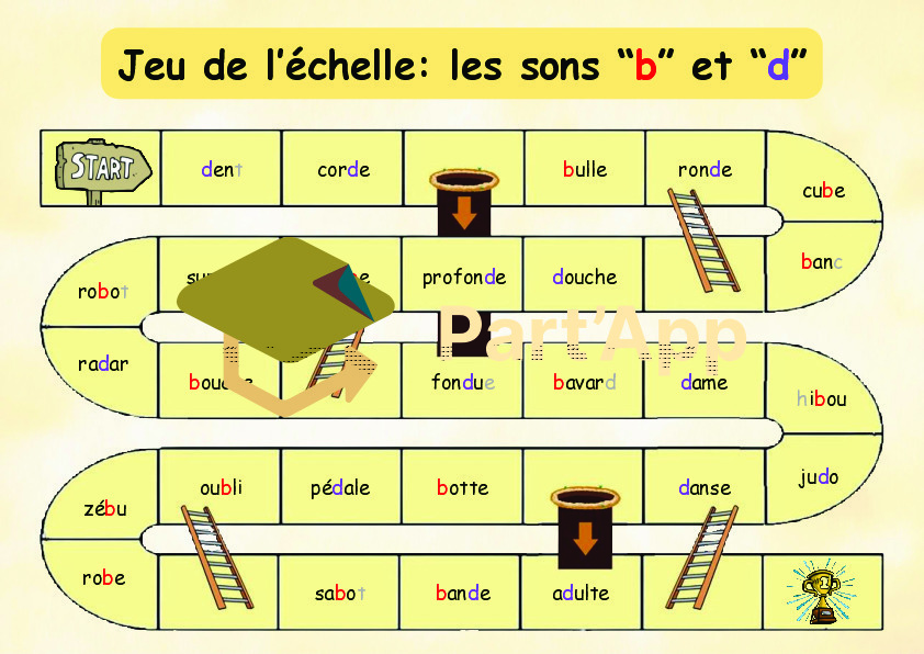 Jeu de l’échelle : les sons proches “b” et “d” (temps 3 : une paire de mots)_3