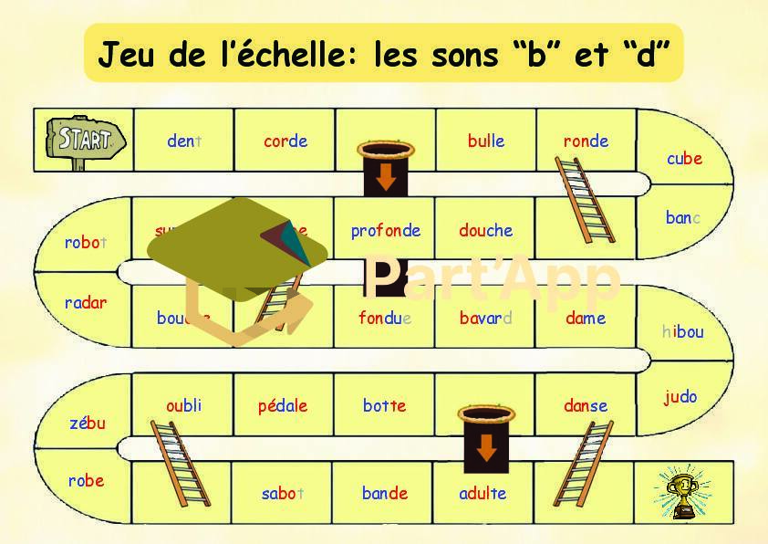 Jeu de l’échelle : les sons proches “b” et “d” (temps 3 : une paire de mots)_4