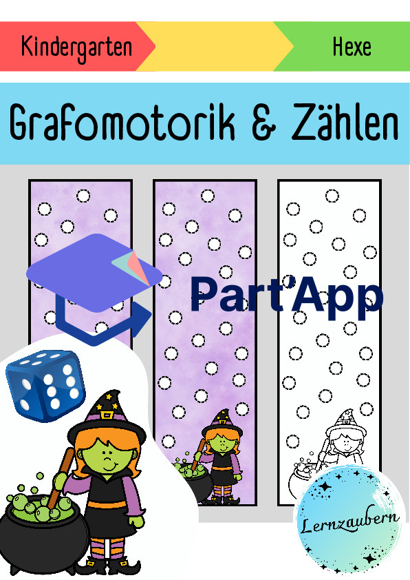Grafomotorik und Zählen: Hexe_66