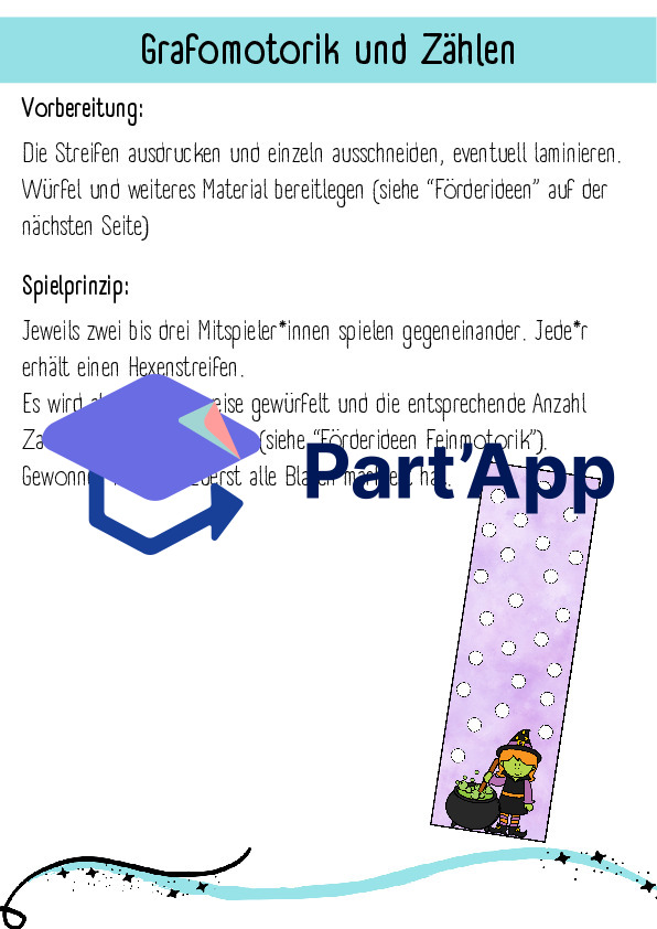 Grafomotorik und Zählen: Hexe_67