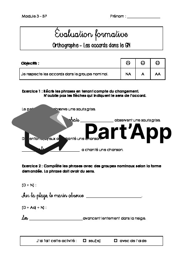 Evaluation formative 5P - Module 3_13