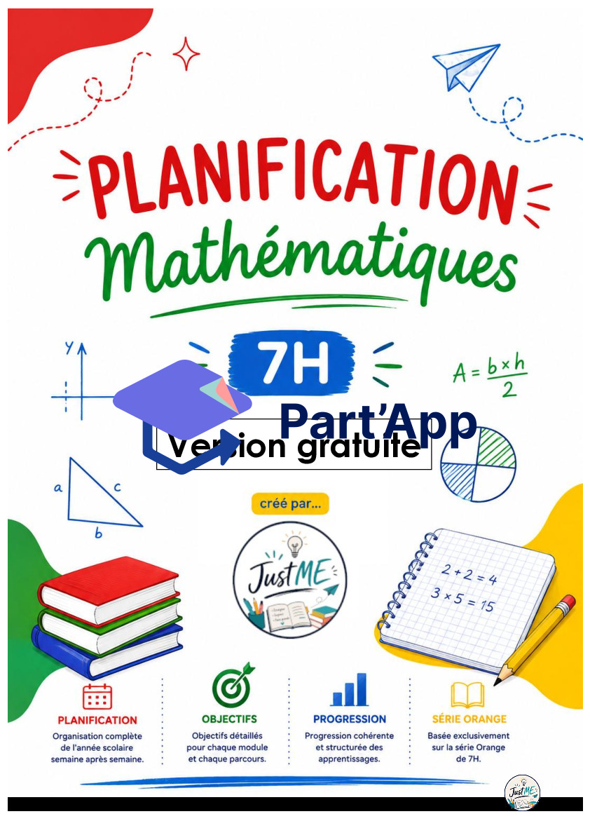 FREE | Planification annuelle - Mathématiques - 7H_2