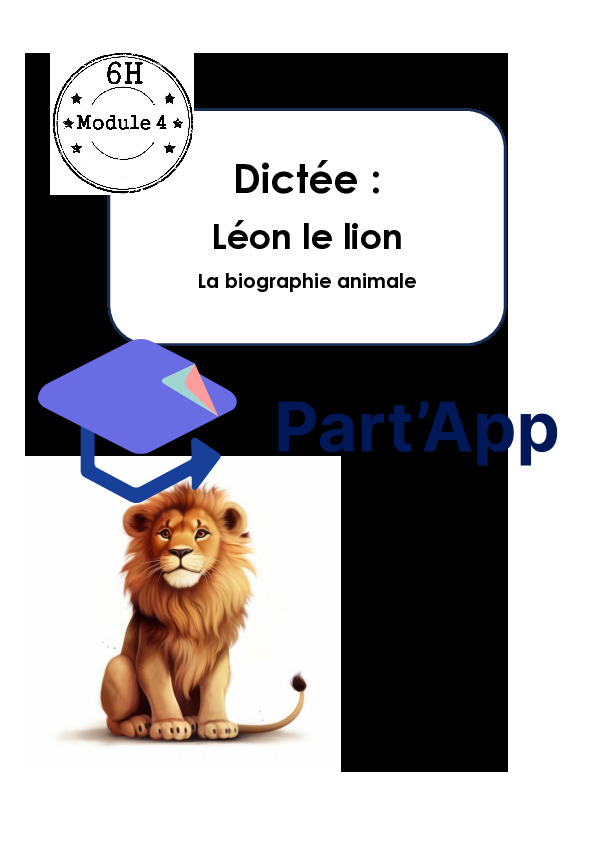 Dossier de dictée - MER 6P - Module 4 - Léon le lion_2