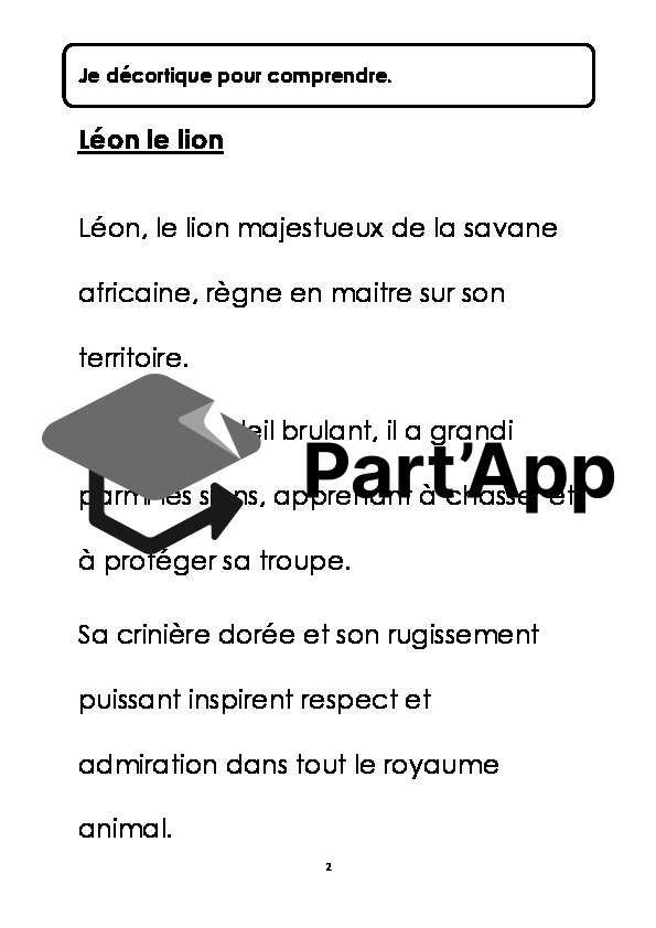 Dossier de dictée - MER 6P - Module 4 - Léon le lion_3