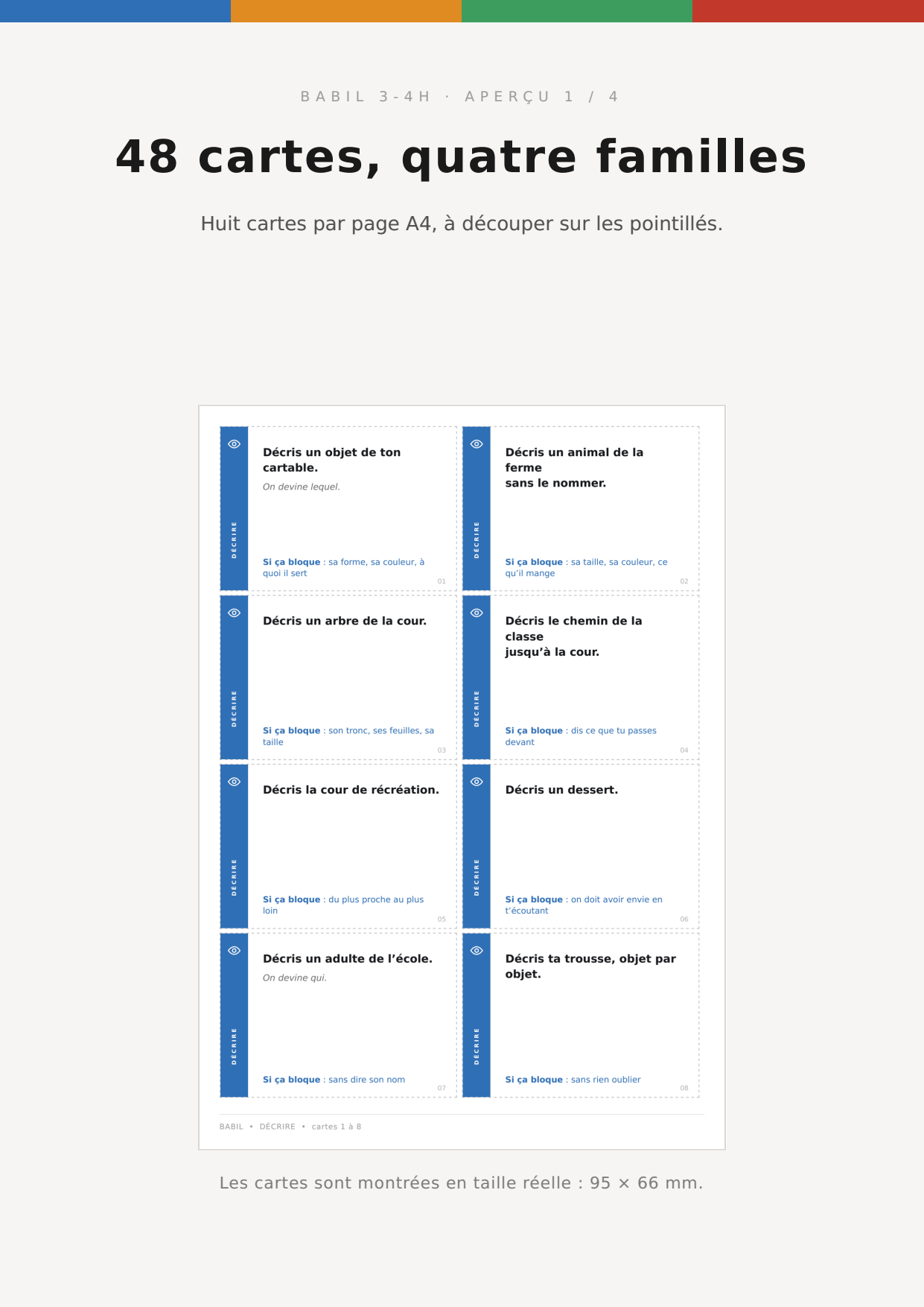 Babil 3-4H : 48 cartes pour la production orale_2