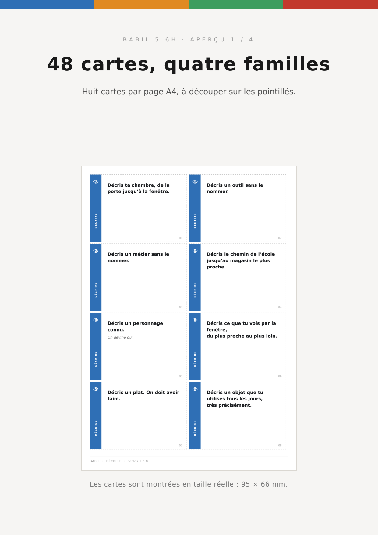Babil 5-6H : 48 cartes pour la production orale_2