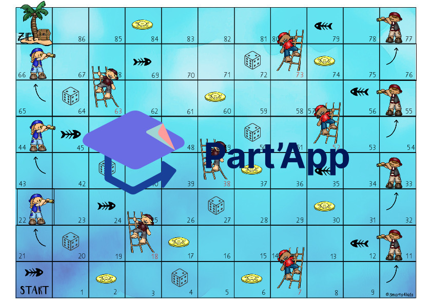 🏴‍☠️ Jeu de l'échelle des pirates Jeu de dés Mer_2