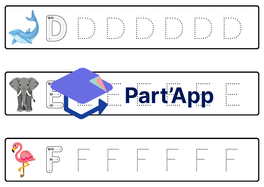 1P-2P – Alphabet pointillé majuscules scriptes sur le thème des animaux_5