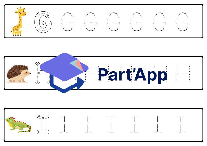 1P-2P – Alphabet pointillé majuscules scriptes sur le thème des animaux_6