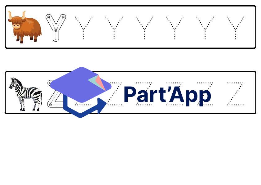 1P-2P – Alphabet pointillé majuscules scriptes sur le thème des animaux_12