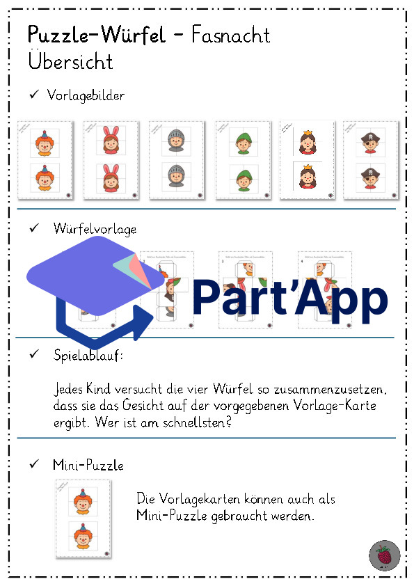 Fasnachts-Puzzle (Finde die richtigen 4 Puzzlestücke)_3