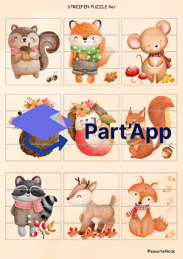 🍂Puzzle animaux de la forêt briques à pince_2