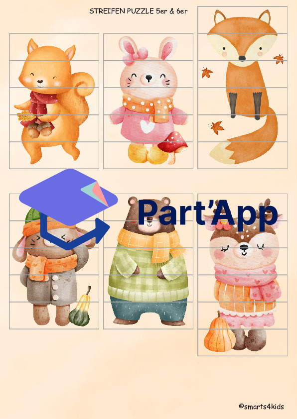 🍂Puzzle animaux de la forêt briques à pince_3