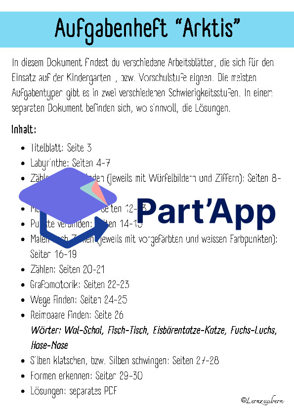 Aufgabenheft Polartiere (Kindergarten, Arktis)_3