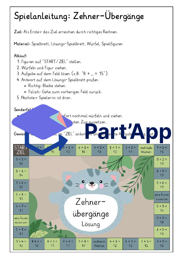 Zehnerübergang üben | Brettspiel_4