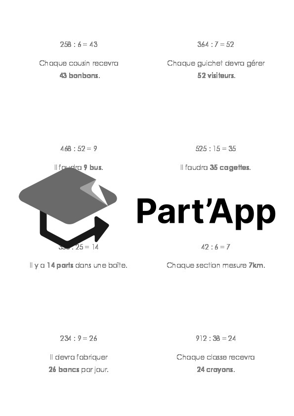 MATHS : Divisions petits problèmes sous forme d'atelier (cartes avec corrigé)_3