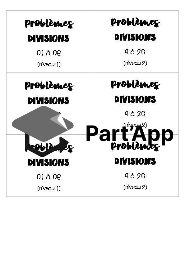 MATHS : Divisions petits problèmes sous forme d'atelier (cartes avec corrigé)_8